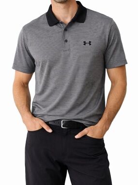 Under Armour Men's Polo with Black and Gray Stripes Sz 3XL Big & Tall NWOT